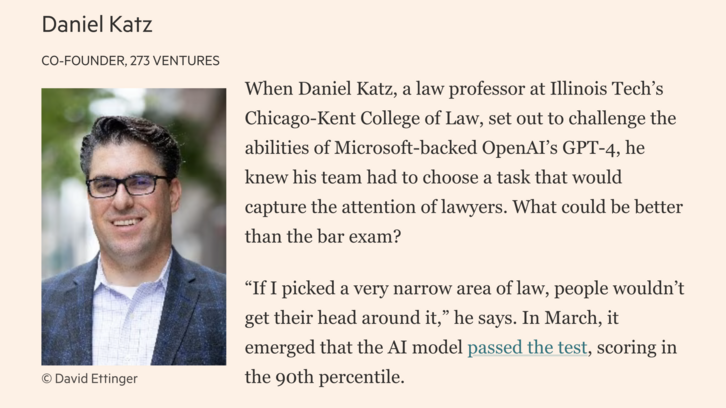 Financial Times Generative A.I. Leaders for 2023 