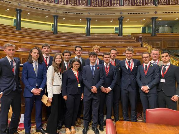 Das MUN-Team der Bucerius Law School in Madrid im Mai 2023